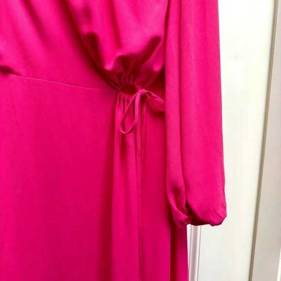 CAbi Delight Midi Dress in fuchsia pink, style #6578 Long Sleeve Dress - Picture 7 of 16